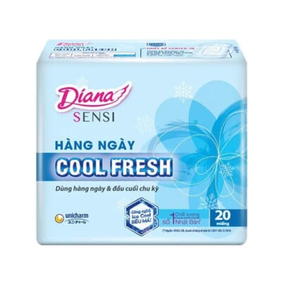 Bvs diana hàng ngày mát lạnh 155mm 20 miếng (Unicharm)